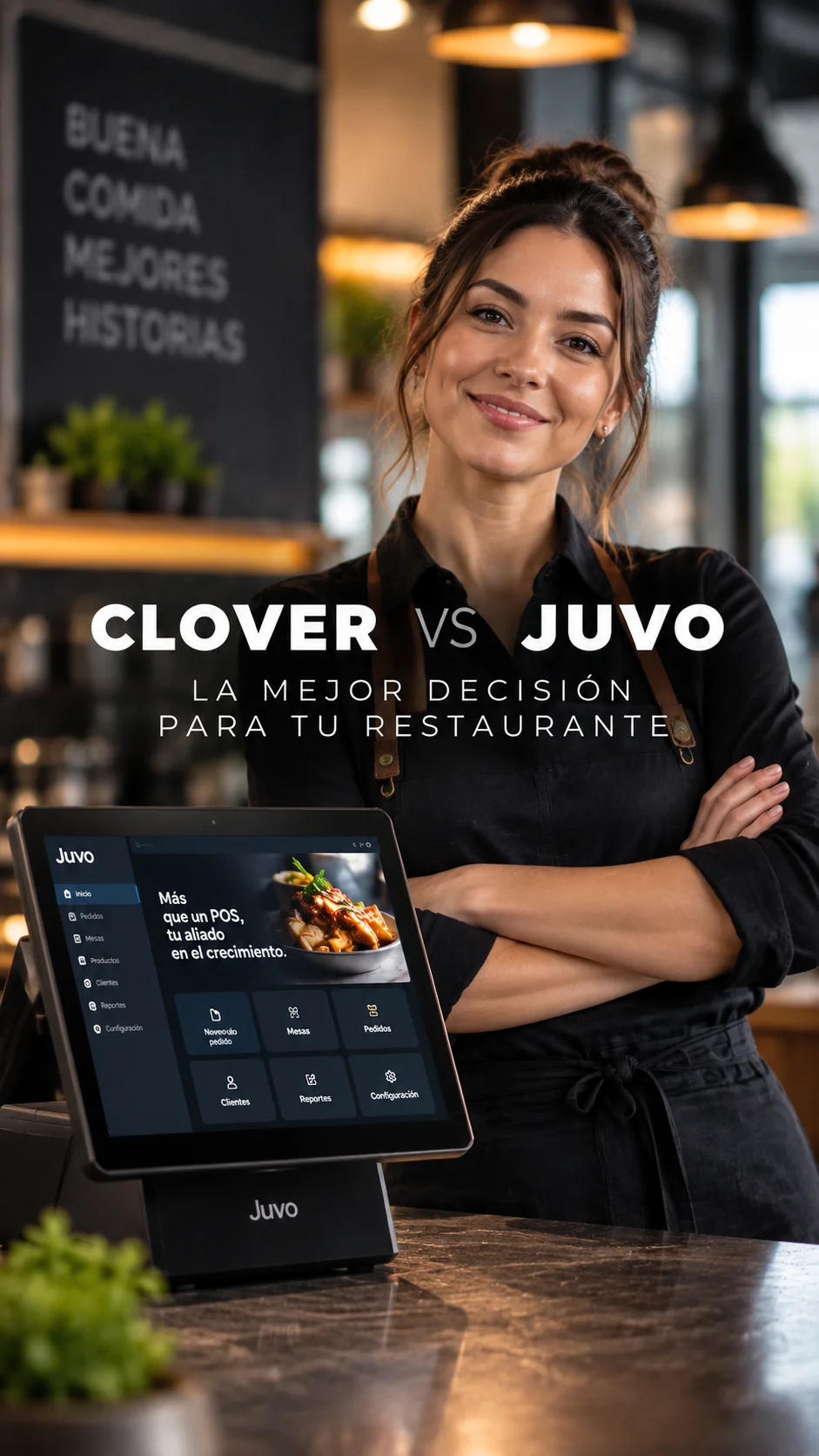 Video comparativo entre Clover y Juvo para tecnología de restaurantes y retail